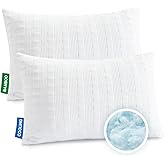 Meoflaw Cooling Pillows for Sleeping King Size Set of 2,Shredded Memory Foam Bed Pillow with Pillow Case-Double Sided Material,Adjustable Loft King Pillow for Side & Back Sleeper-Medium Firm