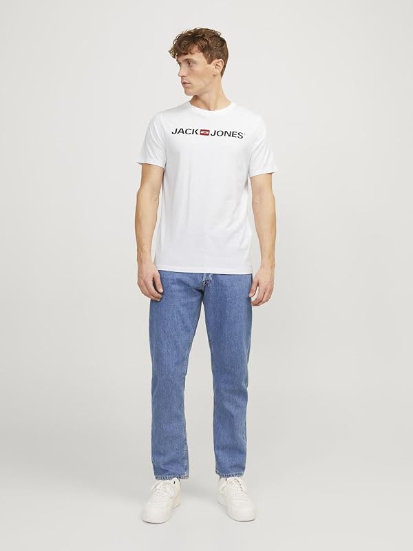 JJECORP Logo Tee SS Crew Neck 3PK MP T-Shirt, 12137126-Blazer Nero/Bianco/Blu Navy, M (Pacco da 3) Uomo