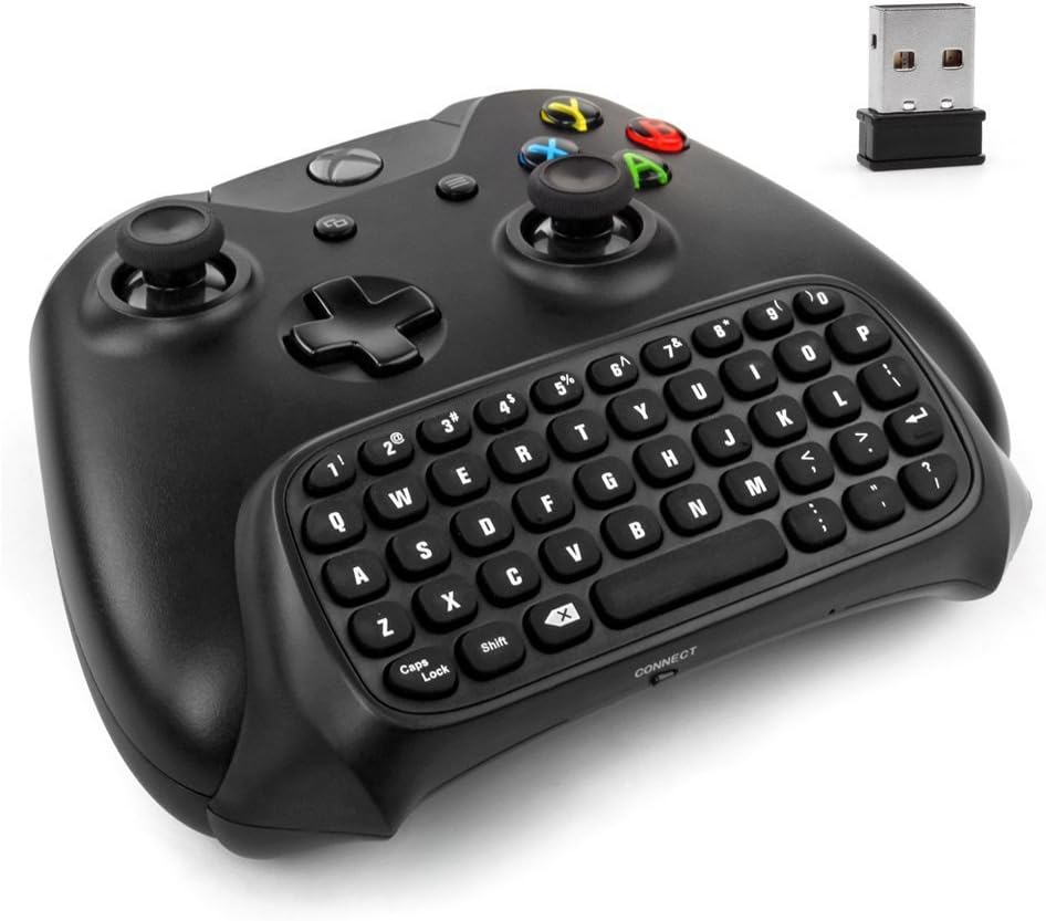 Xbox One Keyboard,[New Version]Mini Wireless Keyboard,2.4G Mini Wireless Chatpad Message Game Controller Keyboard for Microsoft Xbox One Controller,Sent Cleaning Cloth