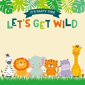 Amazon Com Huayi 7x5ft Wild One Jungle Safari Let S Get Wild For