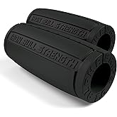 Iron Bull Strength Alpha Grips 2.0 - Extreme Arm Blaster - Best Dumbbell and Barbell Thick Bar Adapter (Charcoal)