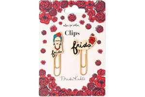 GRUPO ERIK Frida Kahlo Paper Clip Set - Book Mark, Office Supplies, Frida Kahlo Gift, Paper Clip For Office , School