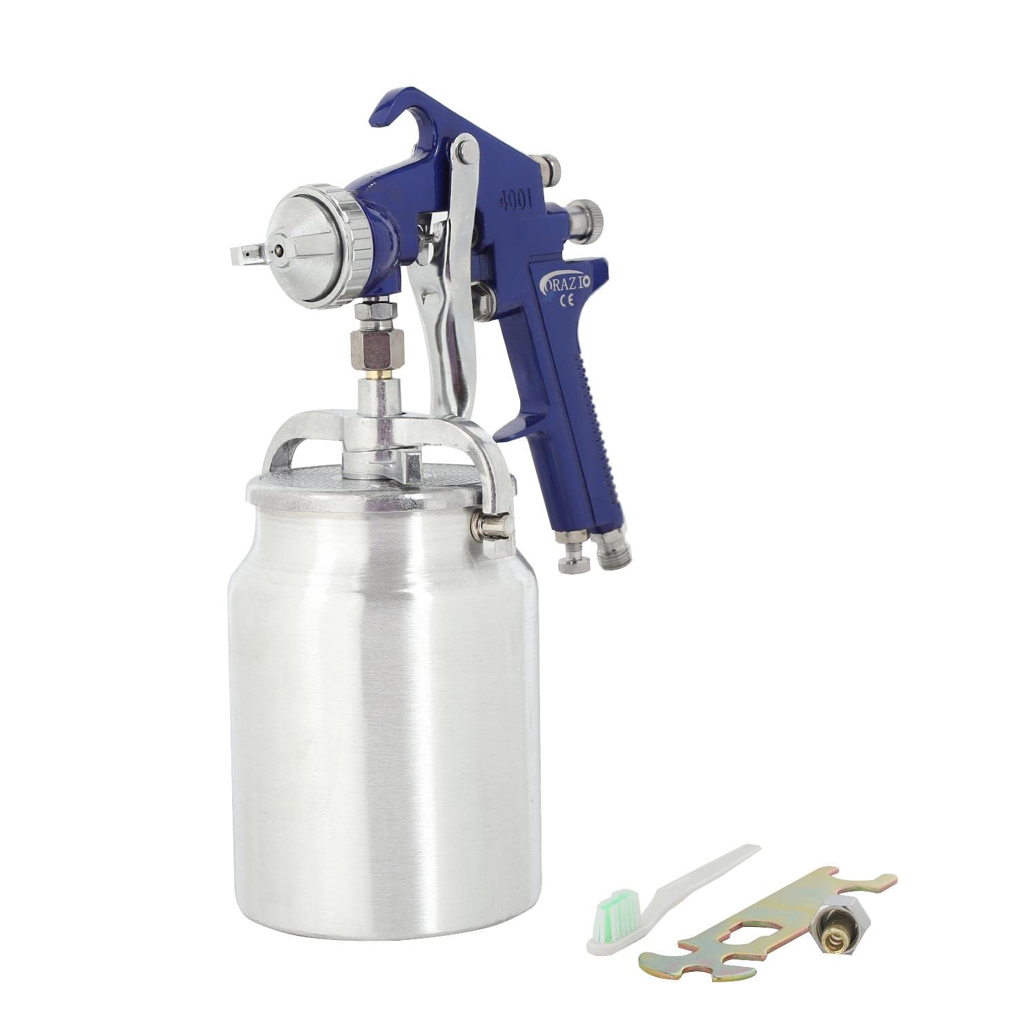 ORAZIO Air Paint Spray Gun, 1000ml Capacity 1.8mm Nozzle High Pressure Large Volume Suction Feed 221265