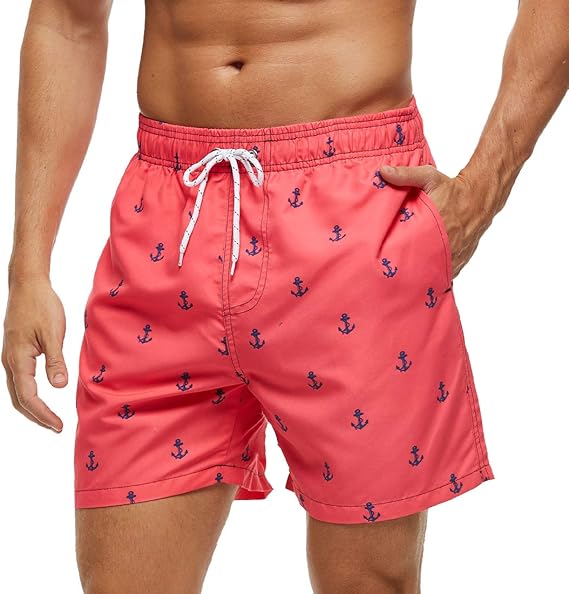 Amazon Fraloshaメンズスイムトランクスクイックドライスイムショーツクラシックビーチショーツ水着水着 メッシュ裏地付き 水着 通販