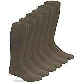 Jefferies Socks Mens Military Half Cushion Wool Combat over the Calf Boot Socks 6 Pair Pack