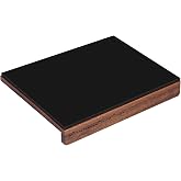 MUVNA Espresso Tamping Mat Wood and Silicone, Removable &amp; Washable, Small | Coffee Tamper Mat 9.21 x 7.24", Sapele Wood Tamp Station for Espresso Machine Accessories, Non-Slip Barista Organizer