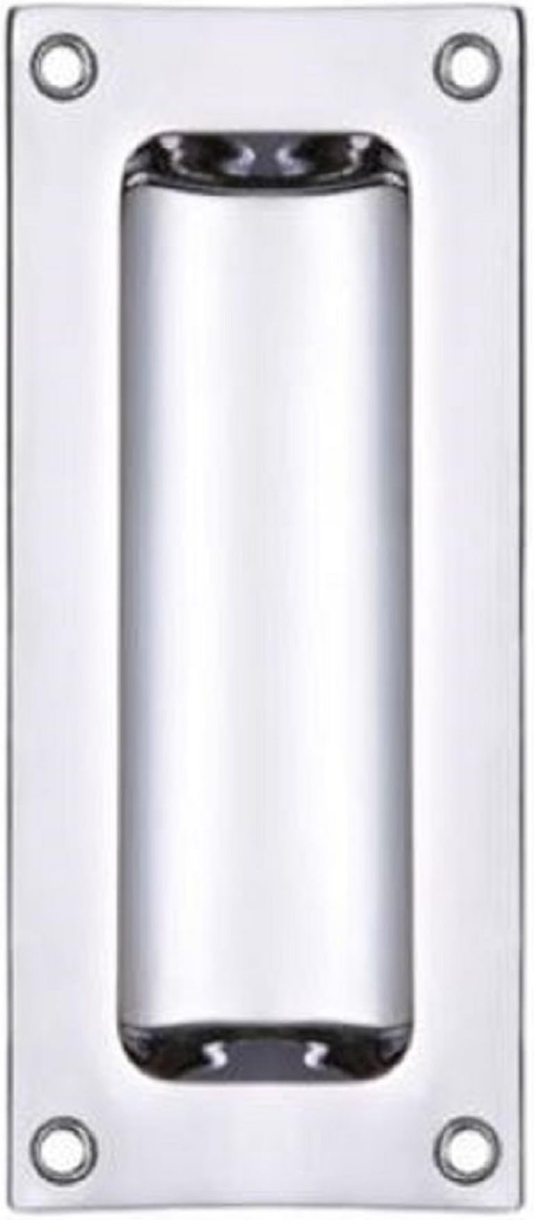 Zoo Hardware FB90 Rectangular Flush Door Pull Handle 102x45mm Polished Chrome