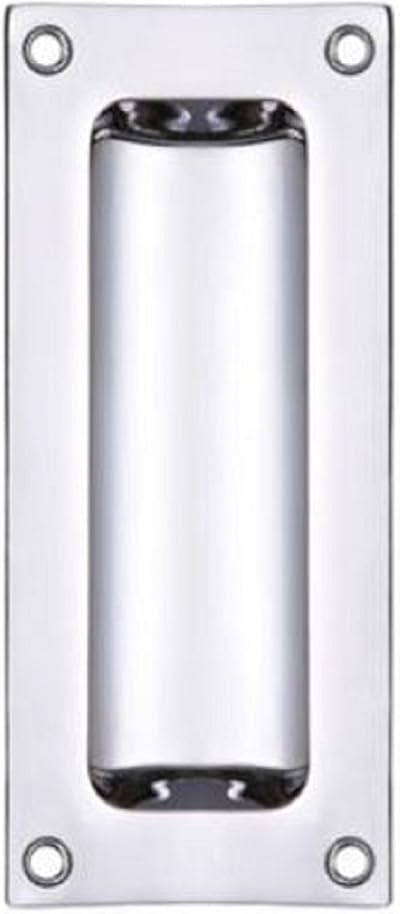 Zoo Hardware FB90 Rectangular Flush Door Pull Handle 102x45mm Polished Chrome