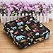 Sumnacon Chair Increasing Cushion - Baby Toddler Kids Infant Portable Dismountable Highchair Booster Cushion Washable Thick Chair Seat Cloth Straps (Black Animal)