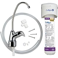 Culligan US 3 EZ-Change Under-Sink Drinking Water Filtration System with Dedicated Faucet and Filter, 500 Gallon, Chrome