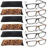Fiore® 6 Pack Clear Spring Hinge Reading Glasses 3 Pair Black & Tortoise (2.00)