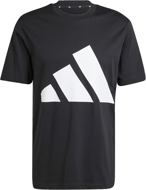 Uomo Essentials Big Logo Single Jersey Shirt, Black/White, M — foto 4 di 8