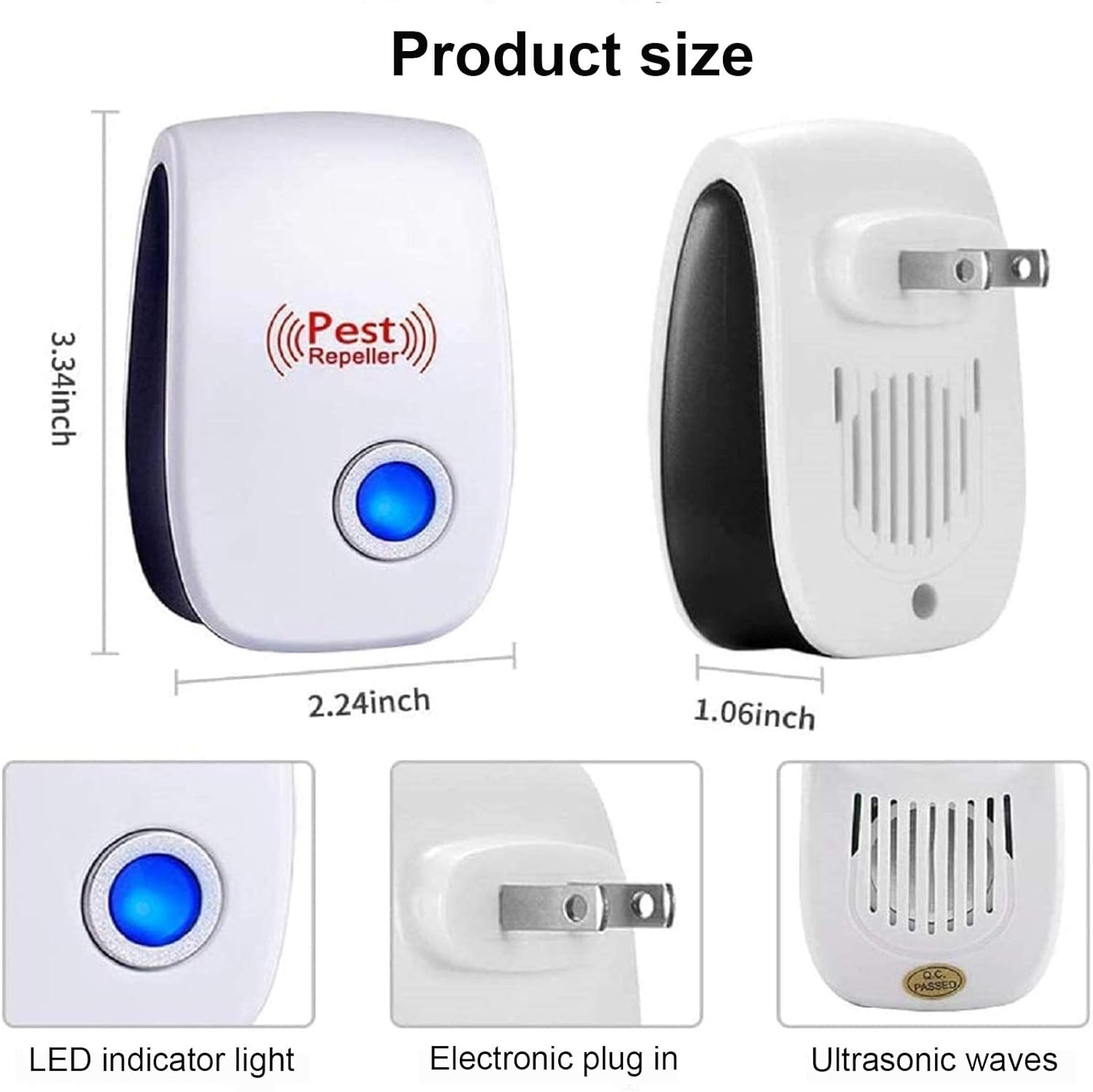 Bocianelli Ultrasonic Pest Repeller 6 Packs, Ultrasonic Pest Control, Electronic Indoor Pest Repellent Plug in : Garden & Outdoor