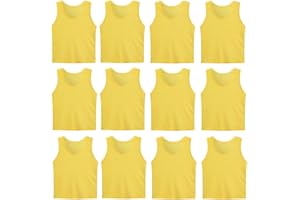 Tych3L Scrimmage Training Vest Kids Youth Adult Soccer Practice Jersey Athletic Pinnies (6 & 12 Pack)