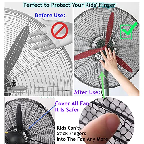2 PACK Fan Cover for 30 Inch Industrial Pedestal Fan,Fan Dust Cover for Kids Children Finger Protection,Fan Mesh Cover for 30