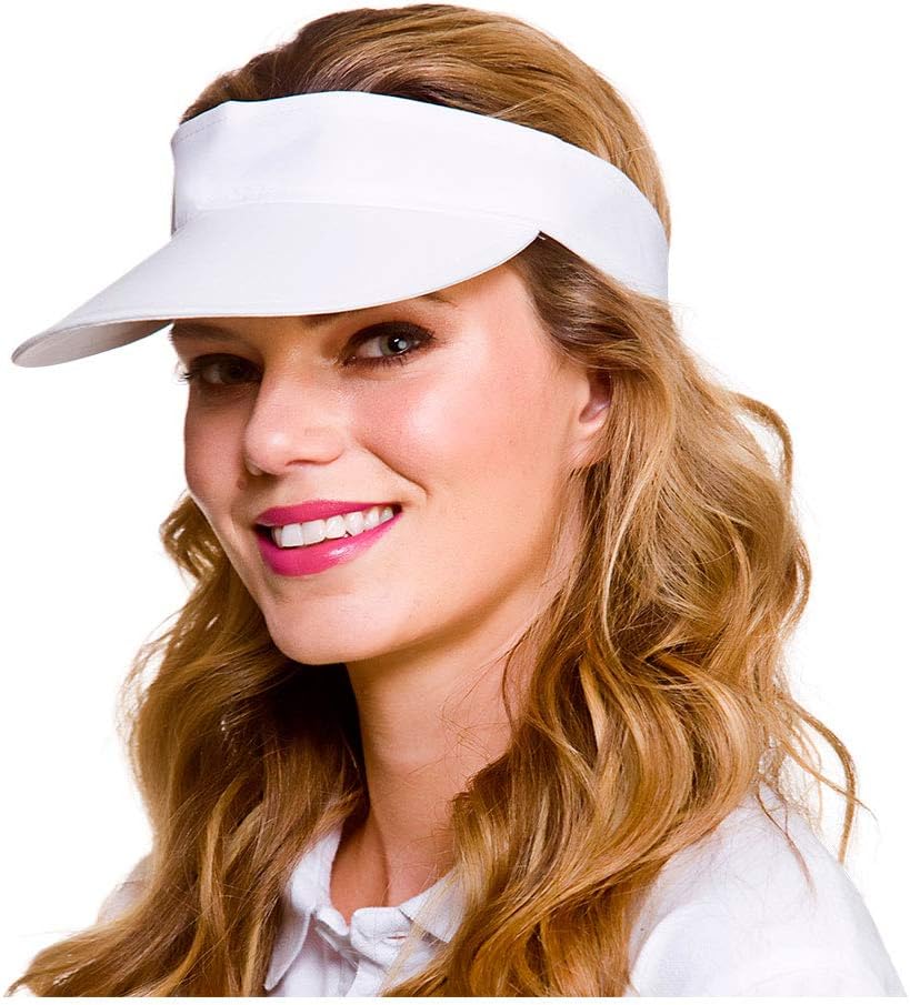 Wicked Costumes Adult Unisex Pub Golf Visor Hat Fancy Dress Accessory (White)