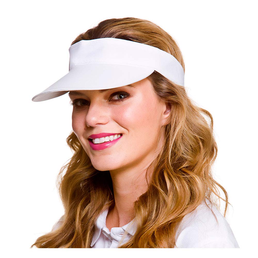 Wicked Costumes Adult Unisex Pub Golf Visor Hat Fancy Dress Accessory (White)