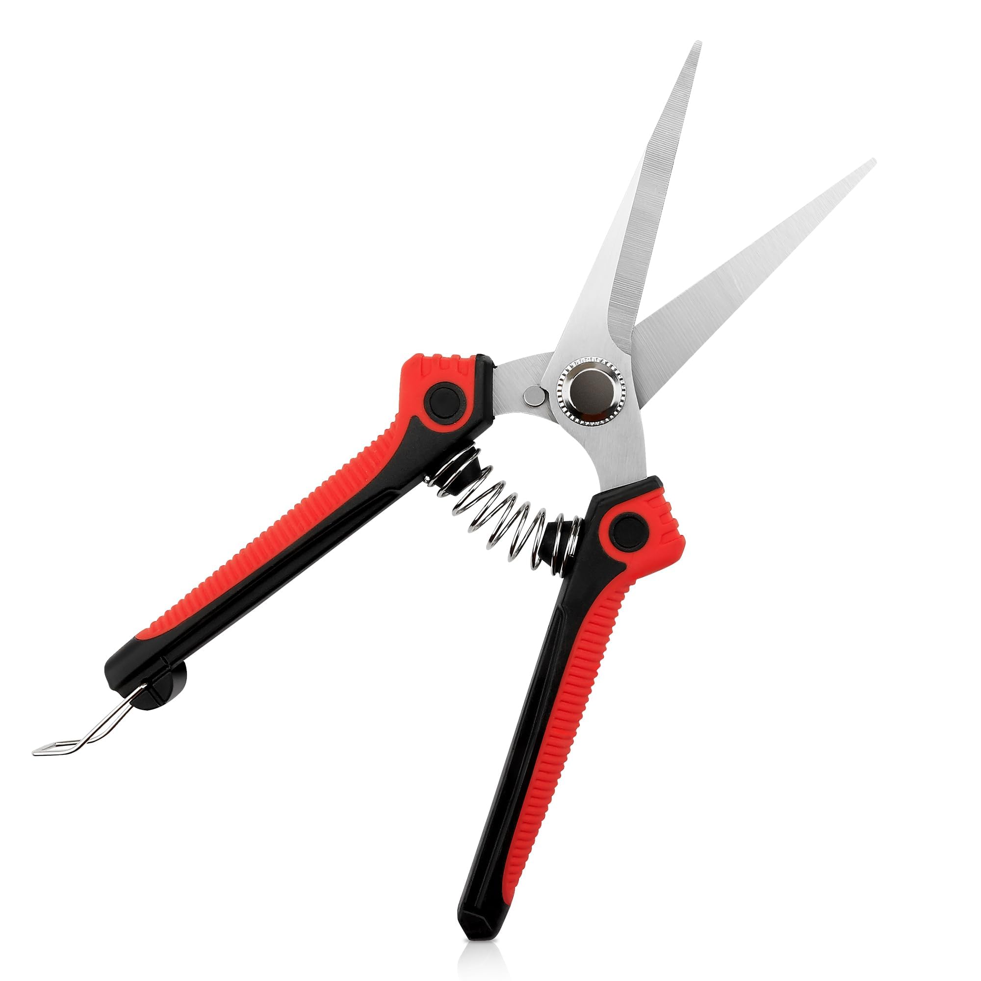 Professional Pruning Shears, Sharp Stainless Steel Garden Scissors for Trimming Trees, Plants, Flowers & Potted Greens Easy-Cut Bypass Design for Home Gardeners,Red