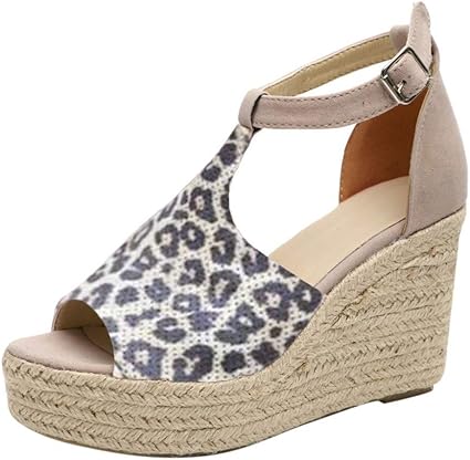 leopard wedges