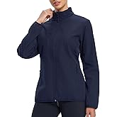 fit space Women's Softshell Jacket, Fleece Lined Warm Lightweight Windbreaker, Insulated Shell for Hiking Outdoors