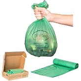 3 Gallon Compostable Food Scrap Bags by BioBag, 100 Count, BPI Certified, Meets ASTM D6400 Standards, Made in USA, Kitchen Trash Bin Liners
