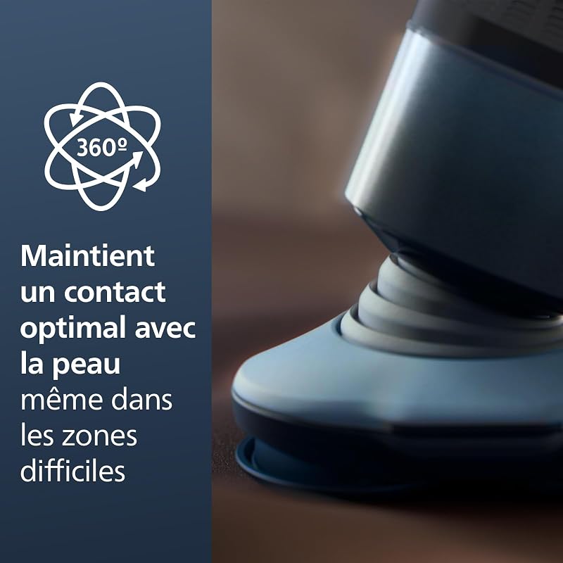 5000X Series - Rasoir électrique 100 pourcent étanche, technologie SkinProtect, tête flexible à 360°, 1 h de charge / 5 min - Charge rapide, capot de protection argenté, modèle X5004/00