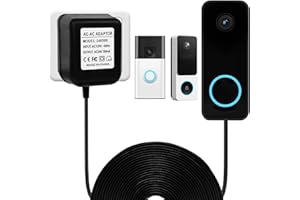 24V Doorbell Transformer Compatible with WYZE v2 Doorbell, AOSU Doorbell, XTU Doorbell, 16ft Doorbell Power Adapter, Black (N