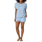 Richard Leeds International Womens Pajama Sets Disney | Hello Kitty |Snoopy Soft Stretch 2 Piece Short Lounge Sets for Women