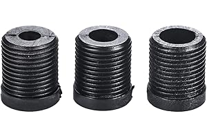 Arenbel Car Gear Lever Shifter Knob Handle Black Rubber Thread Screw Adapters Replacement, 8mm, 10mm, 12mm