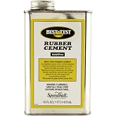 Best-Test Rubber Cement Adhesive with Brush, 16 oz Jar *Orm5 (141)