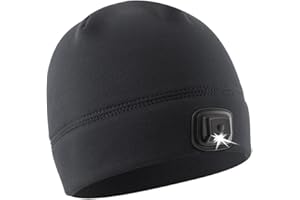 PANTHER VISION POWERCAP LED Hat Light 150 Lumens Rechargeable Fleece Beanie with Bright Built-in Headlamp Waterproof LED Warm One Size Cap