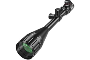 UUQ 6-24x50AOG Rifle Scope Includes Green Lens,Illuminated Red/Green Reticle,Long Eye Relief with 20mm Mount-for Hunting,Shot