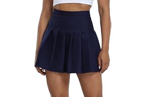 TIVIFOX Pleated Skirts for Women Tennis Skirt with Shorts High Waisted Mini Skirt Athletic Golf Skirts Uniform Cheer Dress