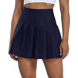 Girls Pleated Mini Skirt High Waist Uniform Skorts