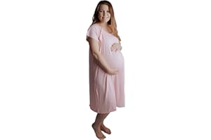 Three Little Tots Plus Size Labor and Delivery Hospital gown Maternity Nursing Nightgown Multi