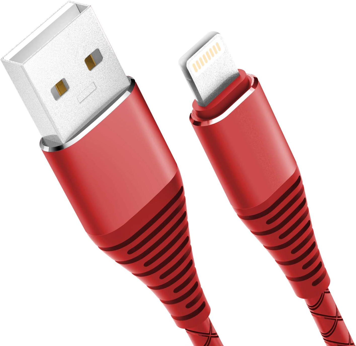2Pack 3ft iPhone Charger Cable, [ Apple MFi Certified ] Lightning Cable 3 Foot, High Fast 3 Feet Apple iPhone Charging Cable Cord for Apple iPhone 12/11 Pro/11/XS MAX/XR/8/7/6s/6/5S/SE iPad（RED）