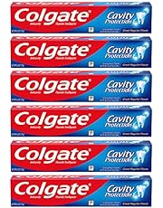 Colgate Cavity Protection Toothpaste with Fluoride -White 6 Ounce (Pack of 6)