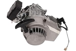 Acouto 2 Stroke Engine Motor ATV Pull Start 2Stroke Engine High Efficiency Strong Power Engine for Pocket Bike Mini Dirt Pit 