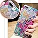 J.west Slim Fit Soft Silicone Rubber Bumper Protective Shock-Absorption Anti-Scratch Case Back Cover (Pink Mermaid Scale)