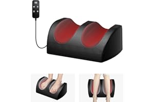 LINGTENG Foot Massager with Heat, with Massage Rollers, 3 Settings, Bi-Directional Rotation, Shiatsu Calf Massager for Calf, 