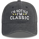 SoGoNati Funny Embroidered Baseball Cap, Classic Adjustable Dad Hat, for Elderly Men Women, Vintage Truck Design