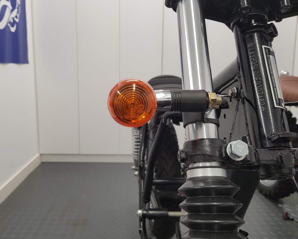 Alchemy Parts Motorbike Indicators - homologated - 2 works of Chrome Classic Style Bullet Style Retro - Image 4