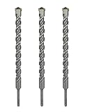 SDS Plus Hammer Drill Bit 3Pcs 3/4 in. x 8