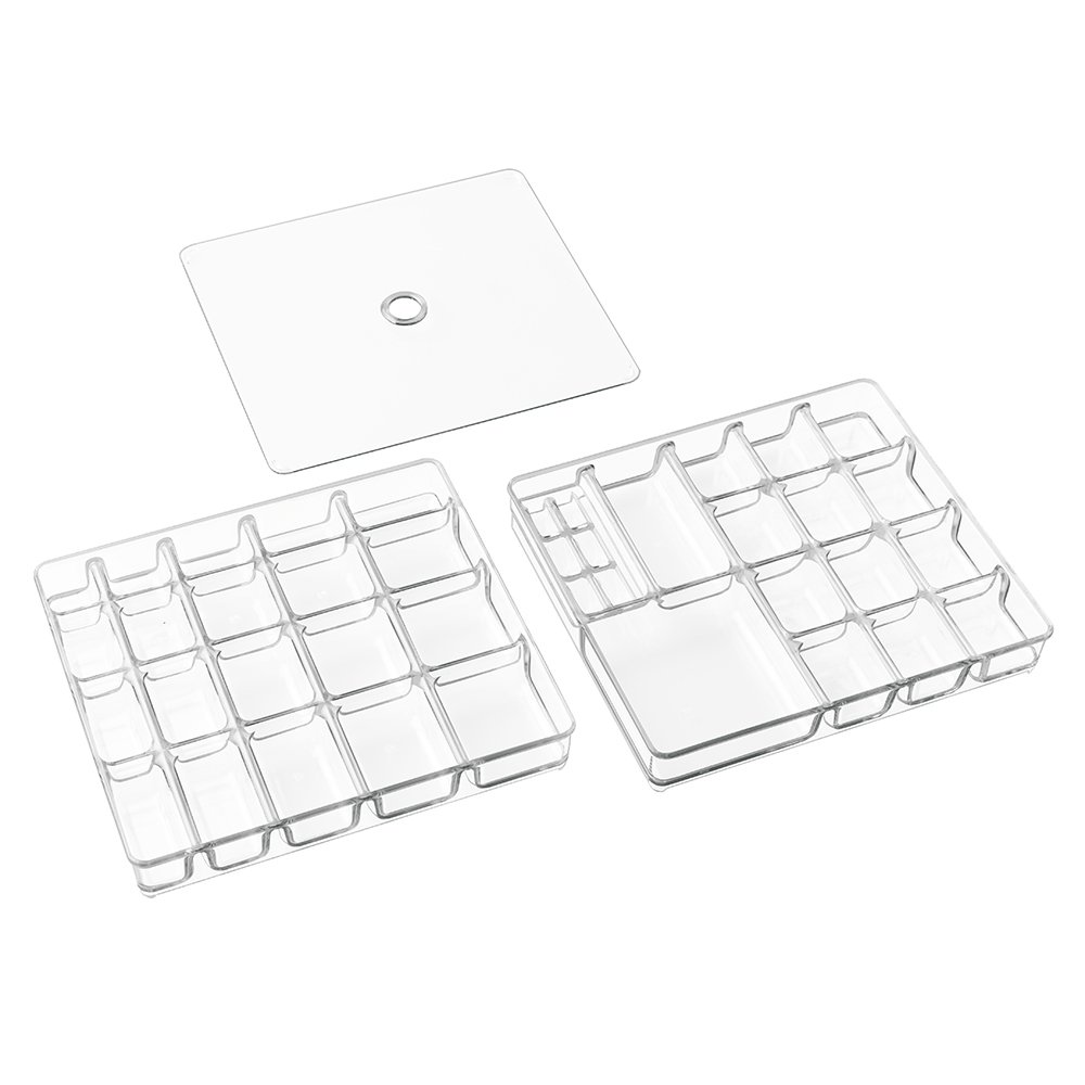 iDesign 60930 iDesign Linus Small Jewellery Box, 8.75" x 7.75" x 2.75", Set of 3, 2 Piece