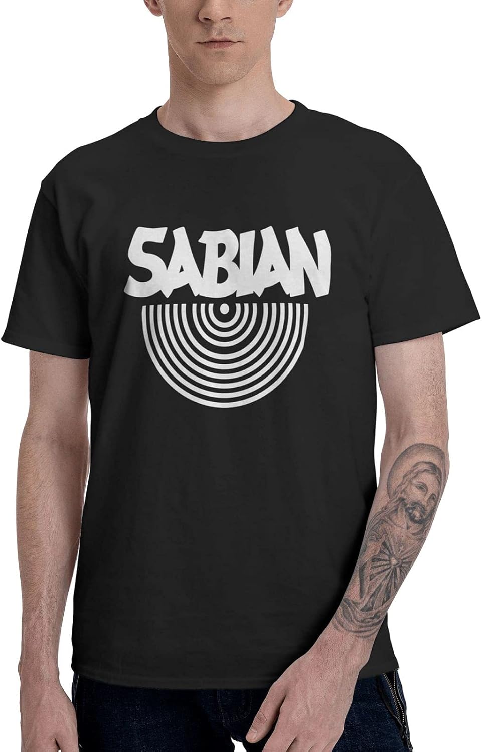 EDGHUOEIH Sabian Cymbals Men's Fashion Round Neck Short Sleeve tShirt