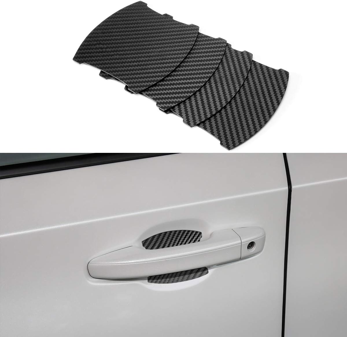 Door Handle Trim Magnetic Door Cup Paint Scratch Protector Cover Accessories for 10th Gen 2018 Honda Accord (4 Pcs)