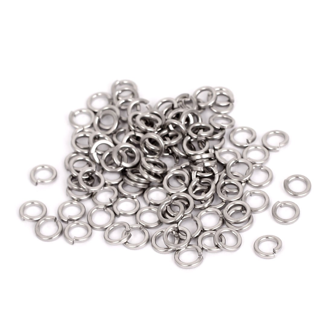 Sourcingmap M4 304 Stainless Steel Split Lock Spring Washers Screw Gasket 100pcs