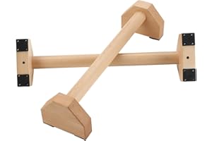 PELLOR Pushup Stands - Wooden Push Up Bars Gym Gear Equipment with Anti-Slid Mat Workout Solid Exercise Women Men Portable Fitness
