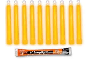 Cyalume SnapLight Industrial Grade Chemical Light Sticks, Orange, 6-Inch Long, 12 Hour Duration (Pack of 10)