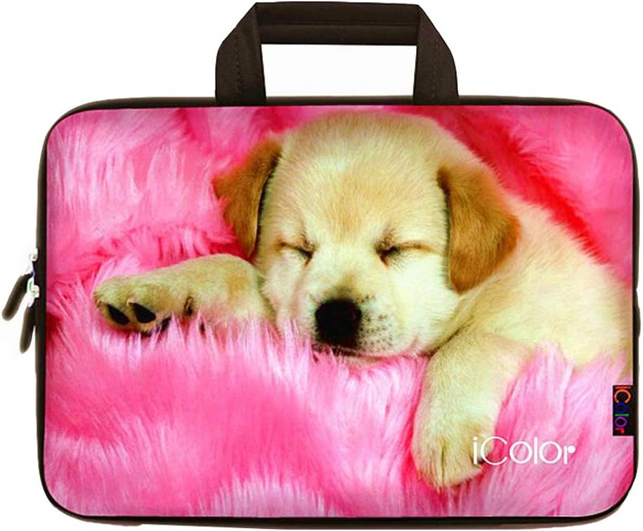 iColor Cute Dog Neoprene Sleeve Case with Handle for 15-15.6 Inch Laptop(IHB15-006)